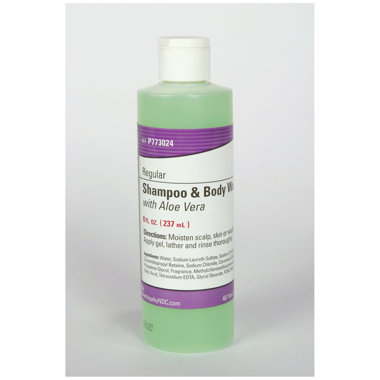 Shampoo & Body Wash, 8 oz Bottle, Flip Top Cap, 48/cs (56 cs/plt) 