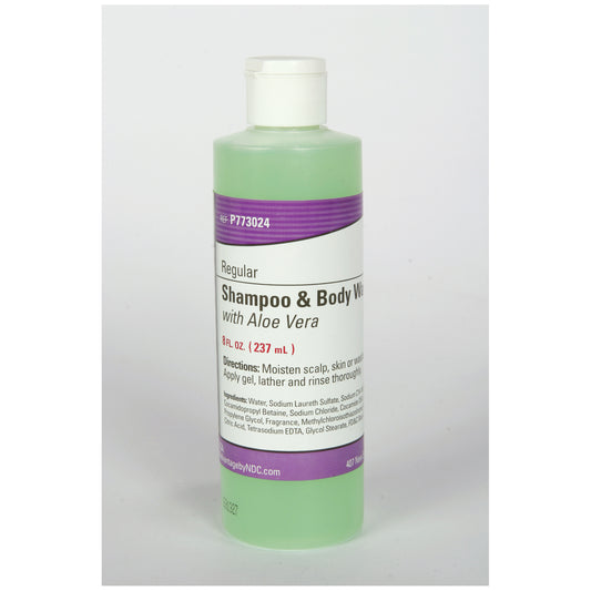 Shampoo & Body Wash, 8 oz Bottle, Flip Top Cap, 48/cs (56 cs/plt) 