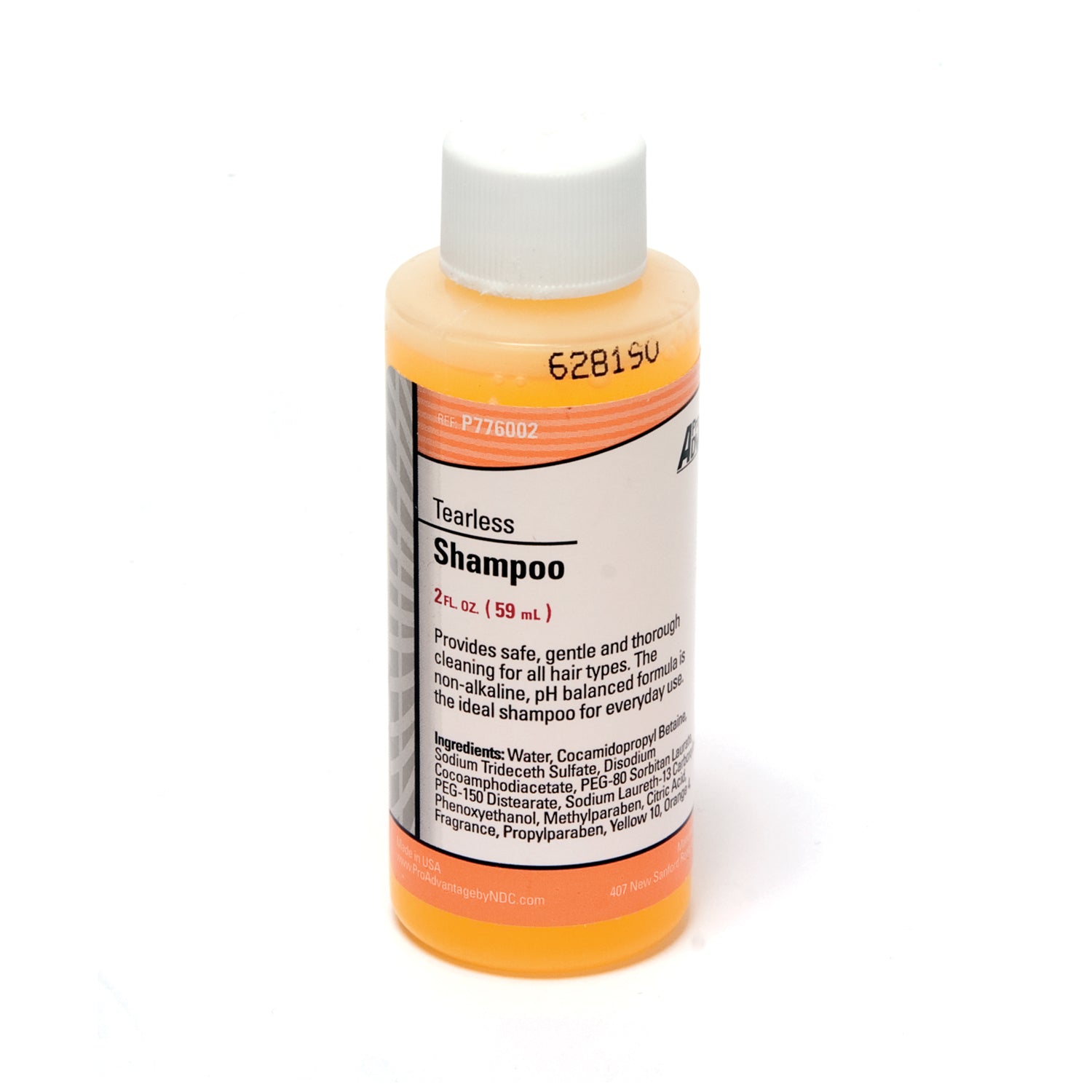 Tearless Shampoo, 2 oz, Sealed Cap, 96/cs (85 cs/plt)