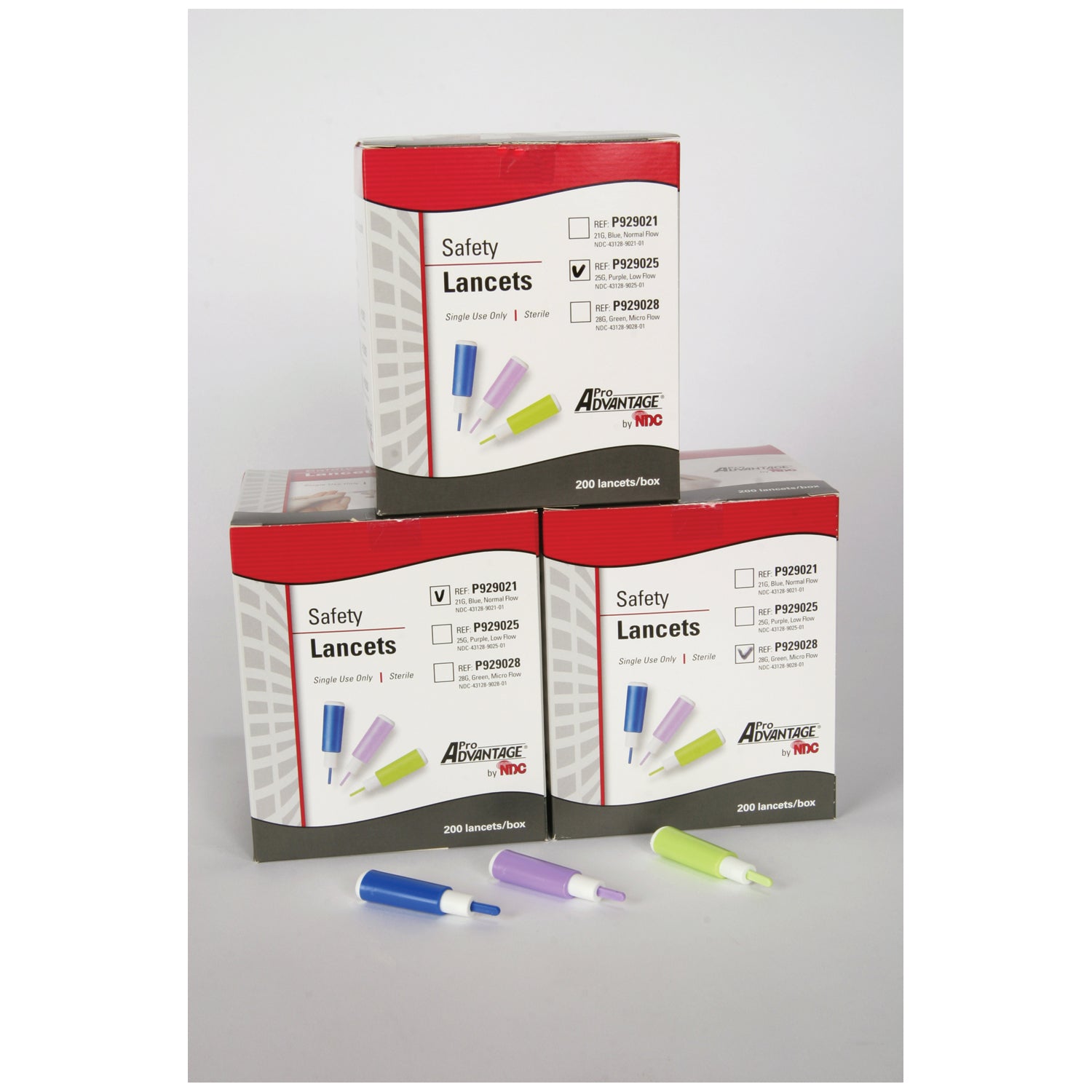 Safety Lancet, 28G, Micro Flow, 1.2mm Depth, Green, 200/bx