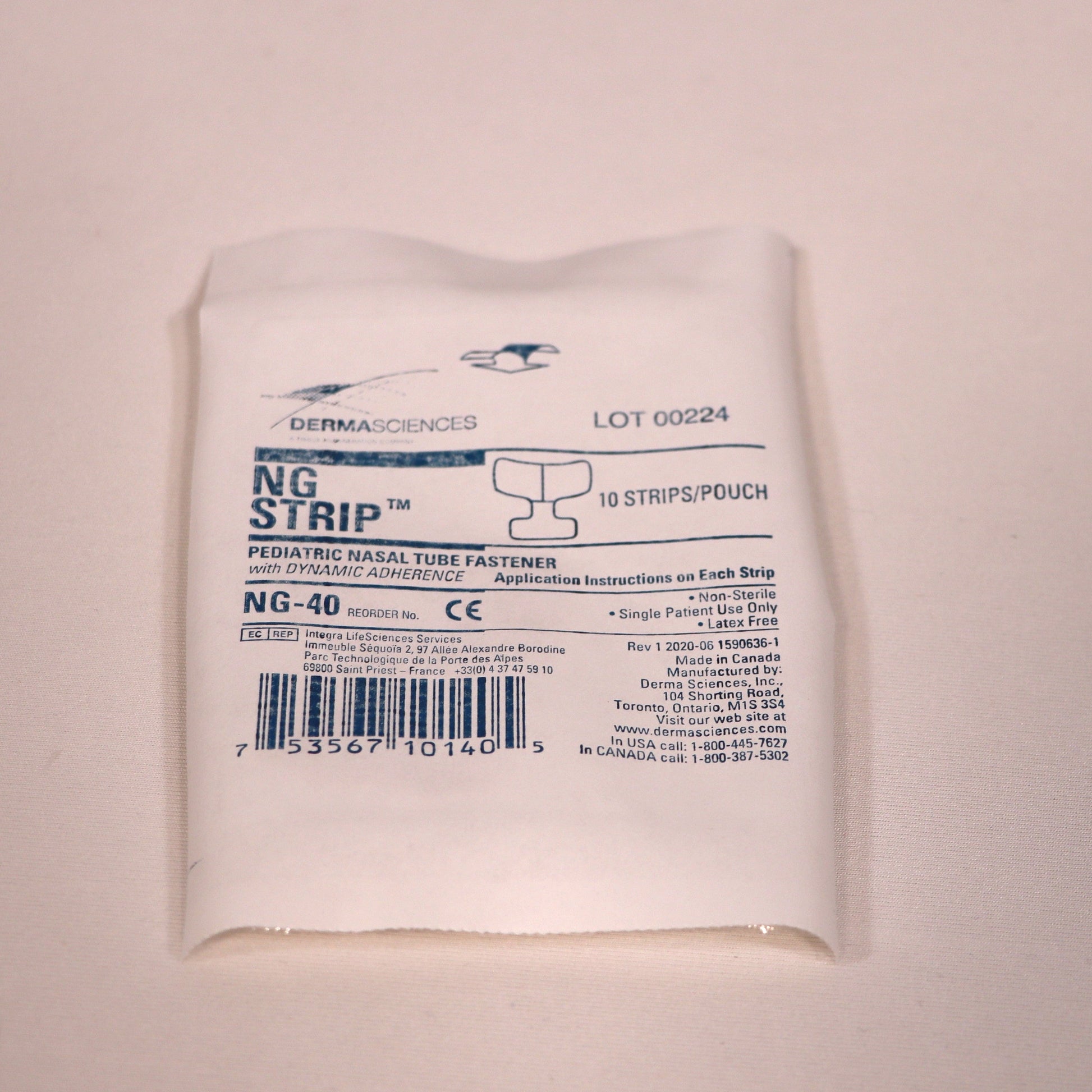 Nasal Tube Fastener, Pediatric, 10/pouch, 4 pouches/bx