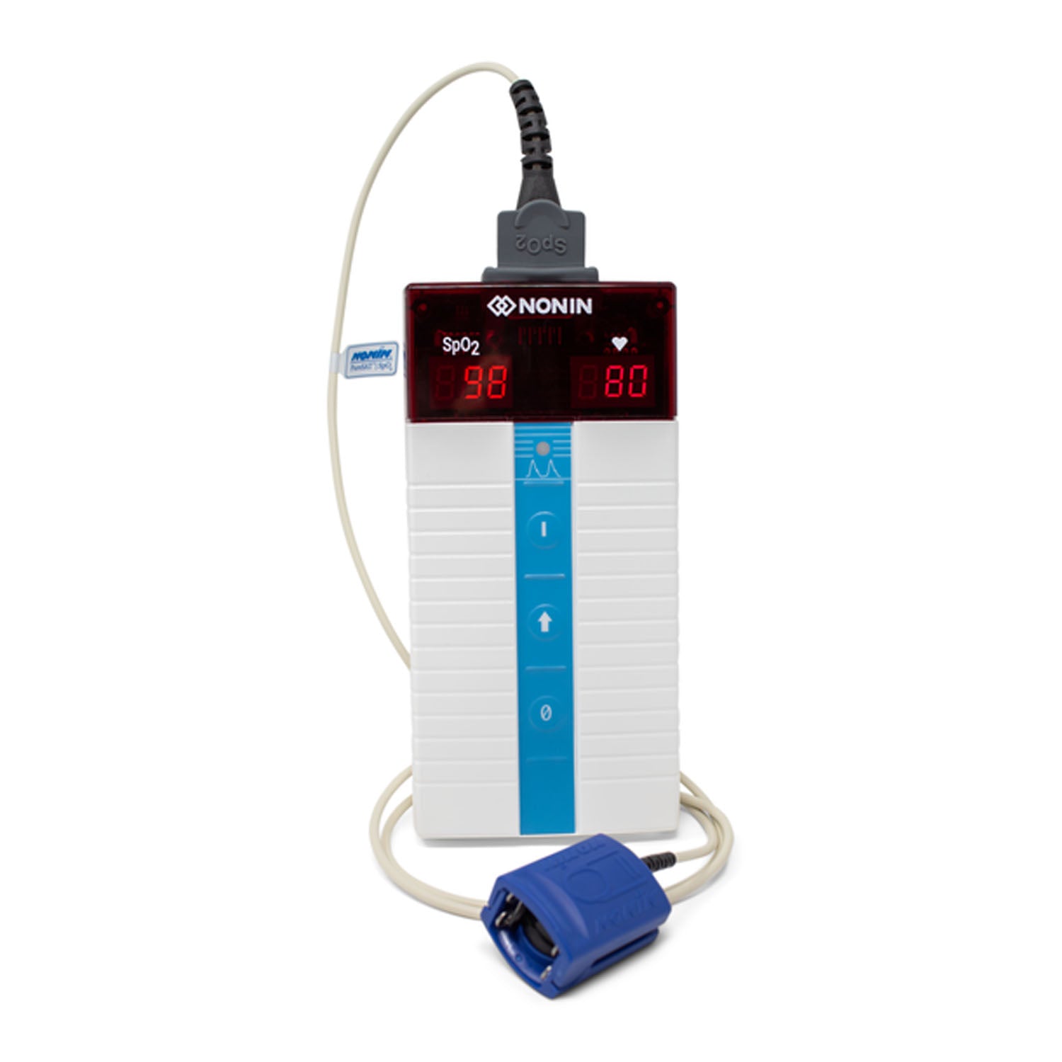 Model 8500 Handheld Pulse Oximeter, Includes: (1) 8000AA Adult Finger Clip SpO2 Sensor, (6) AA Alkaline Batteries, and (1) 8500 Series Operator's Manual on CD Rom (Continental US Only - including Alaska & Hawaii)