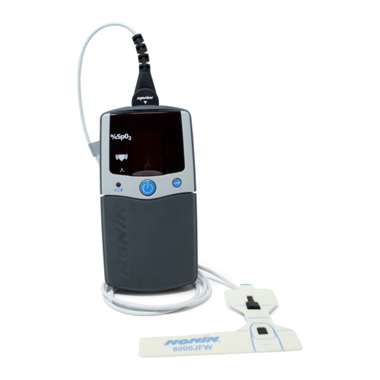 Includes:  (1) 8000J Adult Flex SpO2 Sensor, and (4) AA Alkaline batteries, (1) 2500/2500A Operators Manual on CD Rom (Continental US Only - including Alaska & Hawaii) (DROP SHIP ONLY)