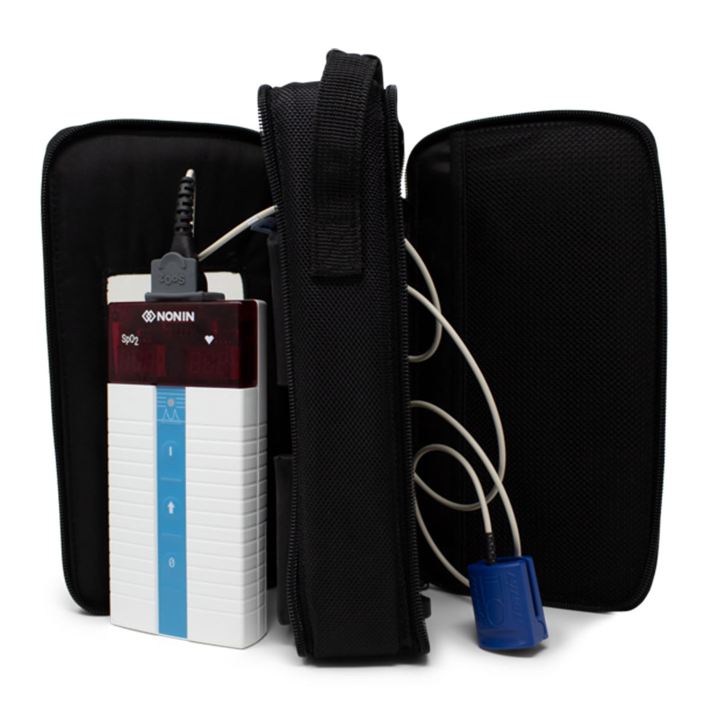 Carrying Case, Black (for use with 8500/9800 Series - Holds 8500/9840 Monitor, Ssensors and 9840/8500 Airway Adapter Tubes) (Continental US Only - including Alaska & Hawaii)