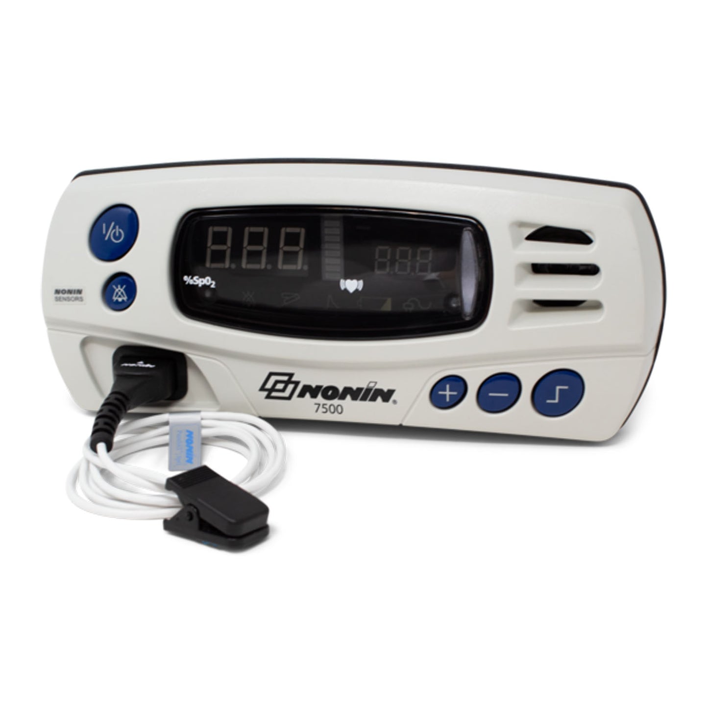 Includes: (1) 8000Q2 Reusable Ear Clip SpO2 Sensor (1 meter), (1) Power Supply, (1) Power Cord-US, (1) 7500B Battery Pack (located inside back cover), (1) 7500 Operator's Manual on CD-ROM (Continental US Only - including Alaska & Hawaii) (DROP SHIP ONLY)