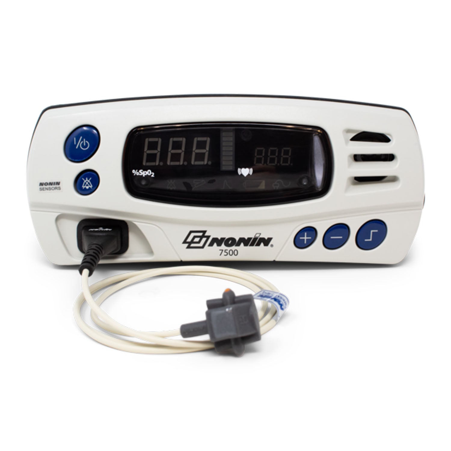 Includes: (1) 8000SS Small Soft Reusable SpO2 Sensor (1 meter),  (1) Power Supply, (1) Power Cord-US, (1) 7500B Battery Pack (located inside back cover), (1) 7500 Operator's Manual on CD-ROM (Continental US Only - including Alaska & Hawaii) (DROP SHIP ONLY)