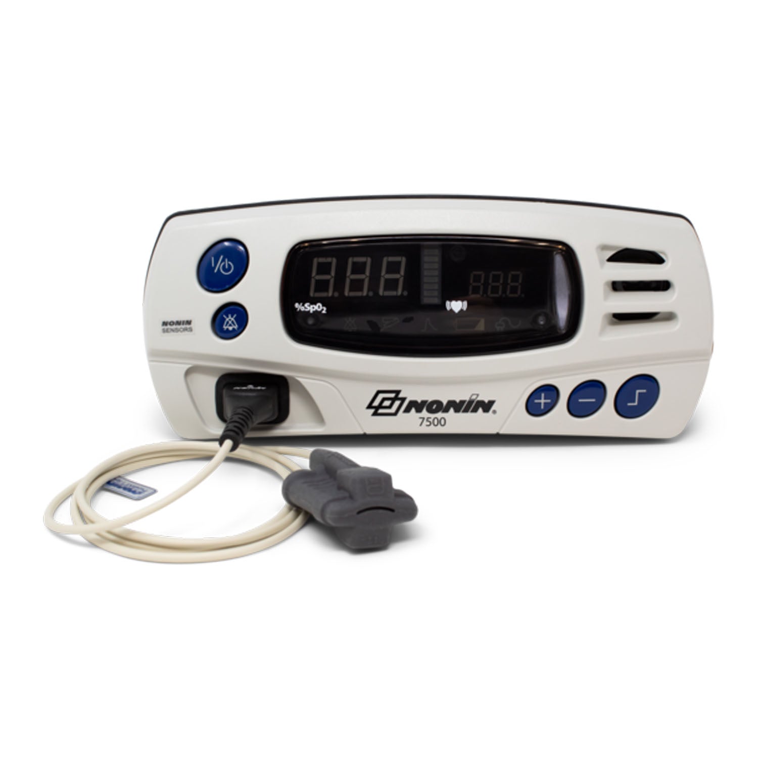 Includes: (1) 8000SM-3 Medium Soft Reusable Sensor (3 meters), (1) Power Supply, (1) Power Cord-US, (1) 7500B Battery Pack (located inside back cover), (1) 7500 Operator's Manual on CD-ROM (Continental US Only - including Alaska & Hawaii) (DROP SHIP ONLY)