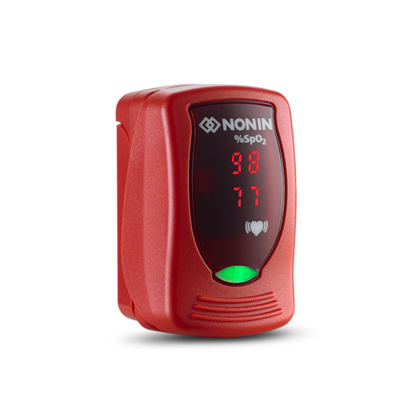 Red, Standard Accessories Includes: (1) 9590 Quick-Start Guide (QSG), Electronic Version of the IFU (at nonin.com or through product support page) without Lanyard, (2) AAA Alkaline Batteries (Continental US Only - including Alaska & Hawaii)