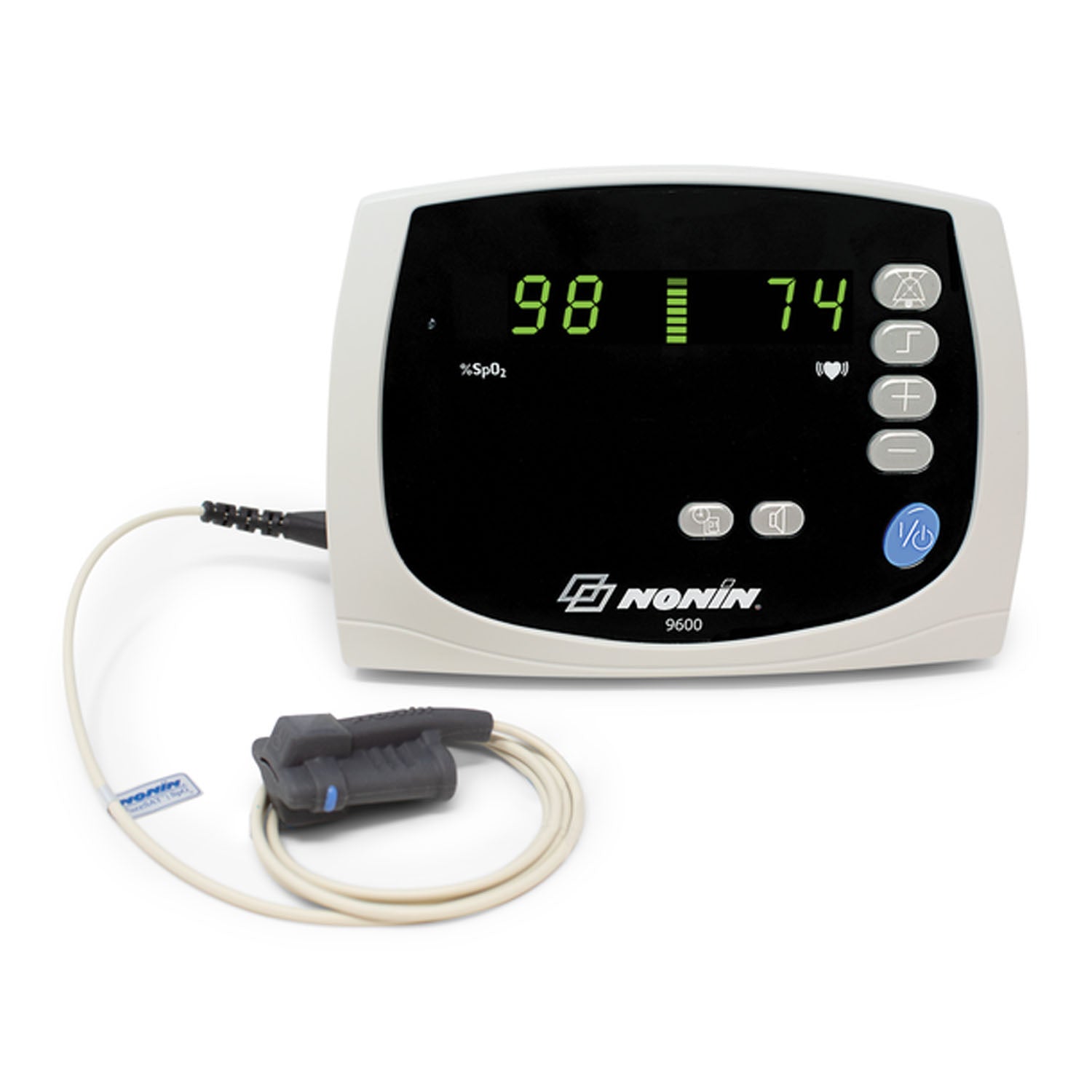 Includes: (1) 8000SM Medium Soft Reusable SpO2 Sensor (1 meter), (1) Power Supply, (1) Power Cord-US, (1) Avant B Battery Pack (located inside back cover), (1) 9600 Operators Manual on CD-ROM (Continental US Only - including Alaska & Hawaii) (DROP SHIP ONLY)