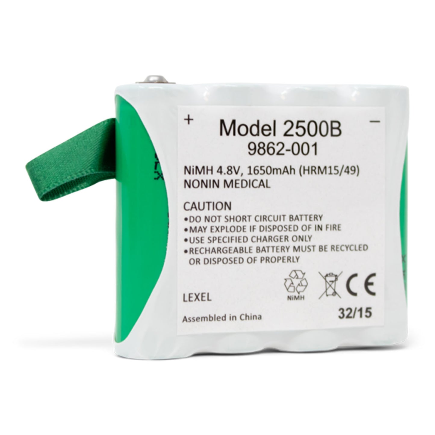 Battery Pack, 2500B NiMH, for use with 2500C-UNIV (Continental US Only - including Alaska & Hawaii)