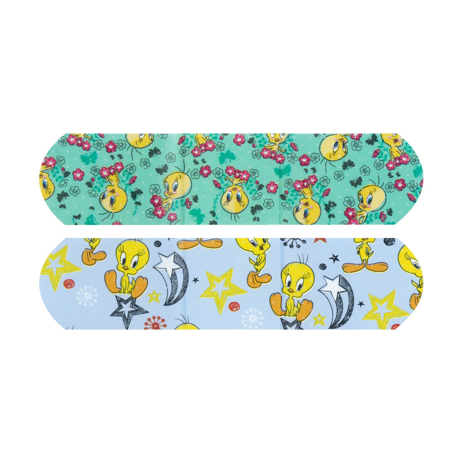Stat Strip Adhesive Bandage, Looney Tunes Tweety Flowers Assorted Red/Blue, _" x 3", Stat Strip, 100/bx, 12 bx/cs (Item is not authorized to be sold in any direct-to-consumer platform or retail space which includes, but is not limited to, Amazon, Walmart, or any other platform or store that is considered retail)
