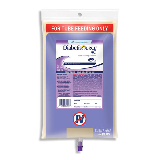 Diabetisource AC SpikeRight 1000mL, 6/cs (120 cs/plt) (Minimum Expiry Lead is 90 days; Non-Returnable) (Continental US Only) (Nestle products cannot be sold online without Nestle's prior written permission) (Products cannot be sold on Amazon.com or any other 3rd party site)