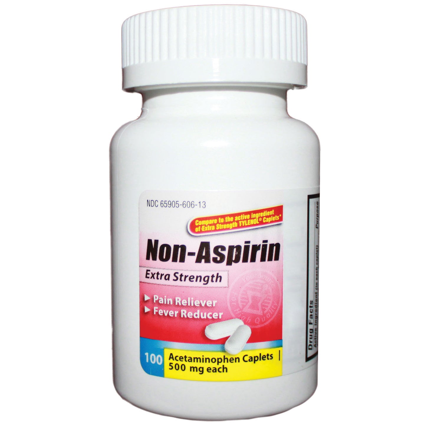 Acetaminophen Caplets, 500mg, 100/btl, 24 btl/cs, Compare to Tylenol Extra Strength (Not Available for sale into Canada)