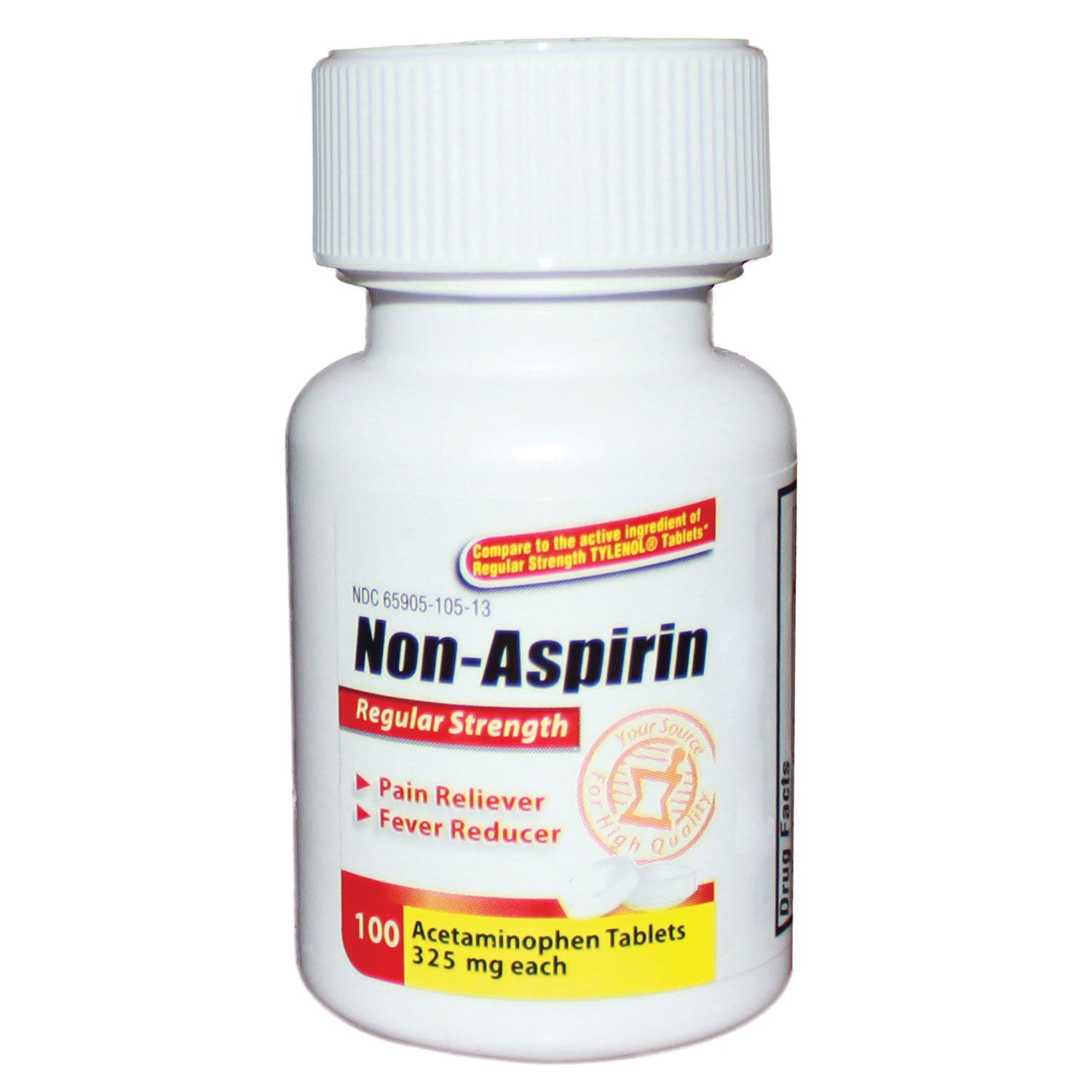 Acetaminophen Tablets, 325mg, 100/btl, 24 btl/cs, Compare to Tylenol (Not Available for sale into Canada)