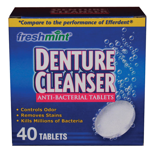Denture Cleanser Tablets, Blue, Compared to the Performance of Efferdent, 40/bx, 24 bx/cs (75 cs/plt) (Made in USA)