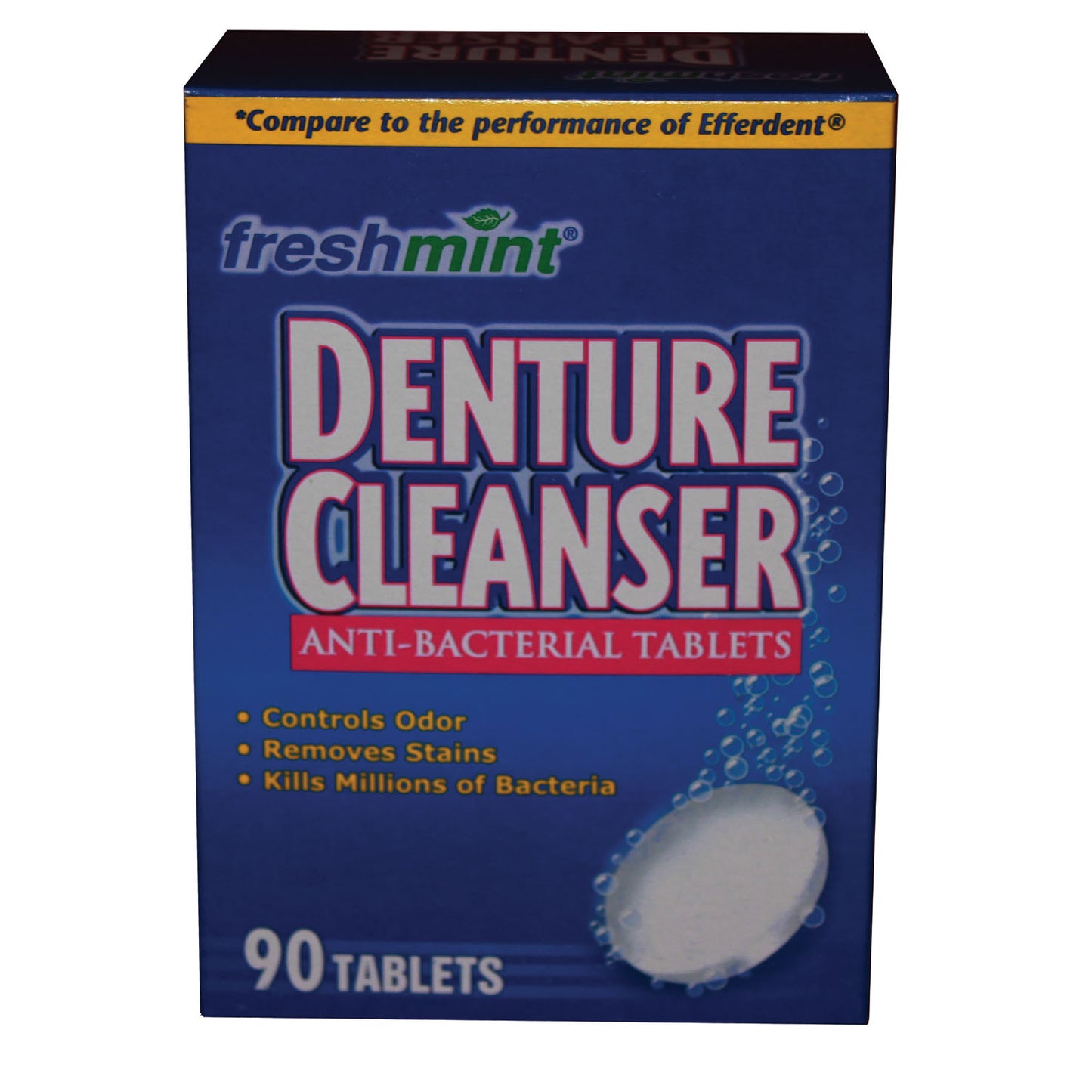 Denture Cleanser Tablets, Blue, Compared to the Performance of Efferdent, 90/bx, 24 bx/cs (60 cs/plt) (Made in USA)