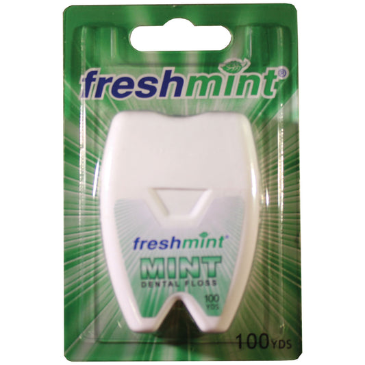 Dental Floss, Mint Waxed, 100 yds, 72/cs