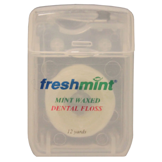Dental Floss, Mint, Waxed, 12 yds, 12/bg, 12 bg/cs