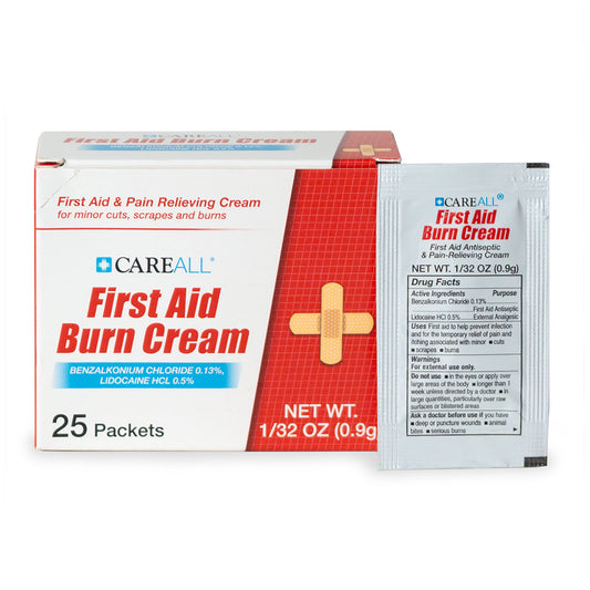 CareAll First Aid Burn Cream Packet, 0.9g, 25/bx, 36 bx/cs (Not Available for sale into Canada)