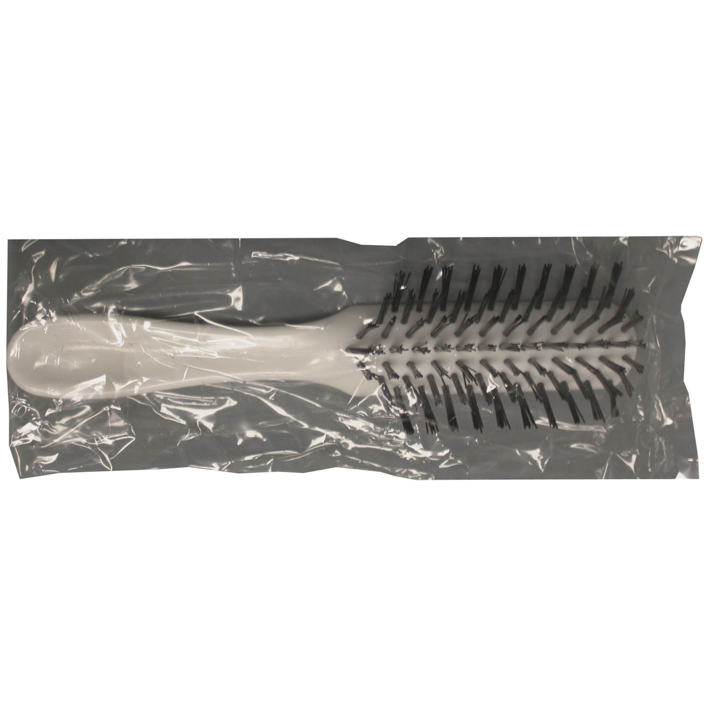 Adult Hairbrush, 7 Rows of Nylon Bristles, Individually Polybagged, 24/bx, 12 bx/cs