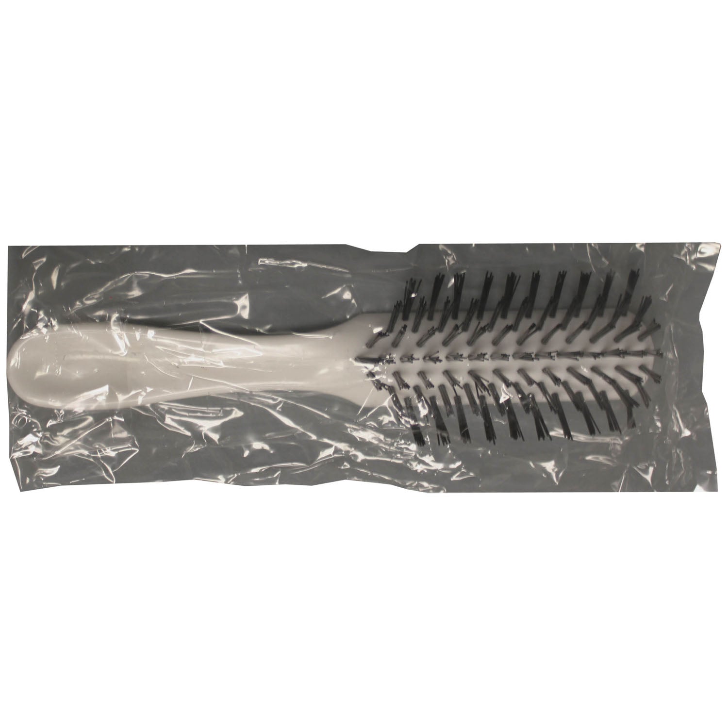 Adult Hairbrush, 7 Rows of Nylon Bristles, Individually Polybagged, 24/bx, 12 bx/cs