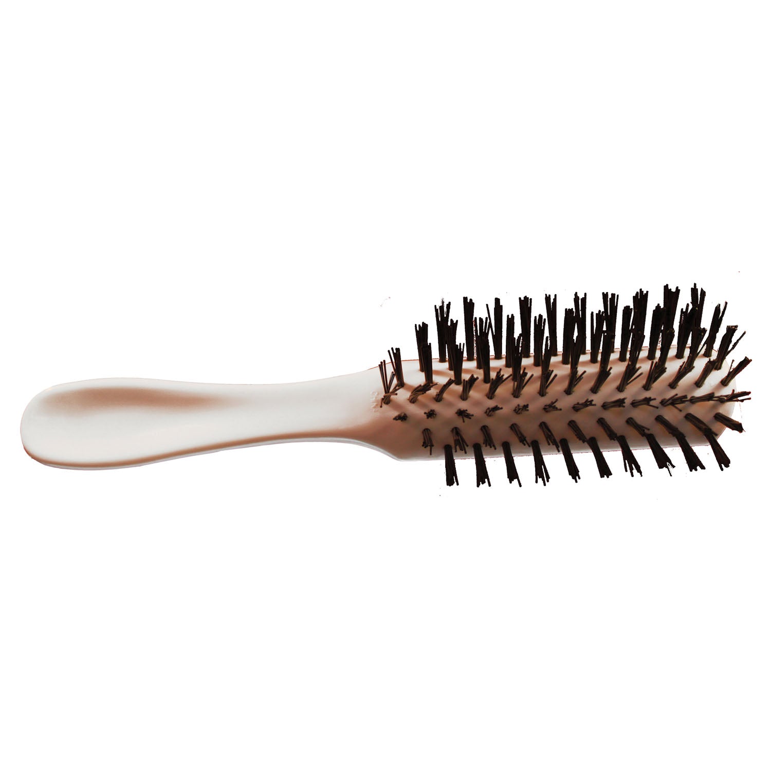 Adult Hairbrush, 7 Rows of Nylon Bristles, White, 24/pk