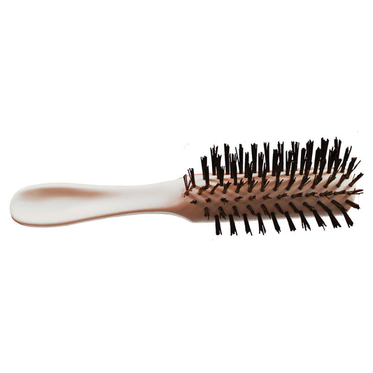 Adult Hairbrush, 7 Rows of Nylon Bristles, White, 24/pk