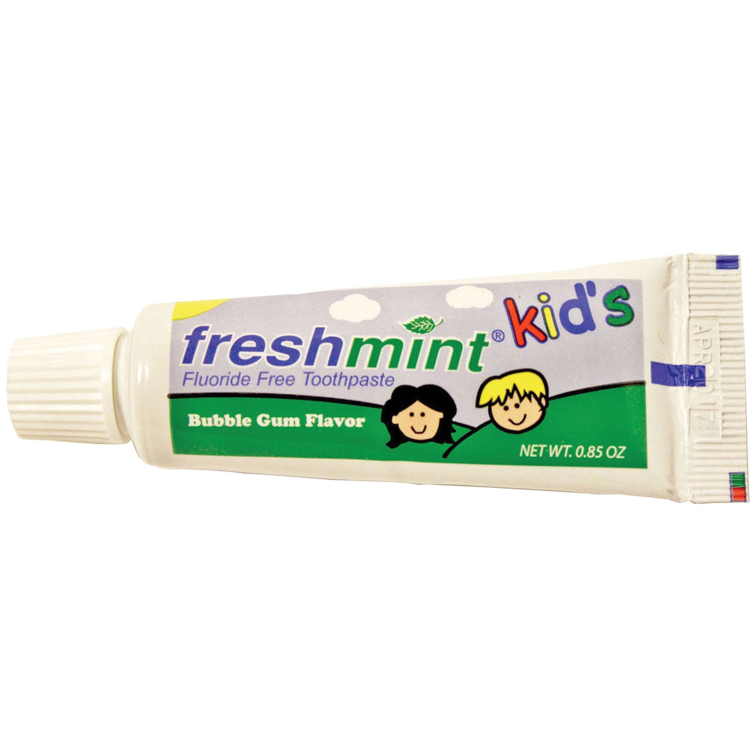 Kids Fluoride Free Toothpaste, Bubblegum Flavor, 0.85 oz, 36/bx, 4 bx/cs