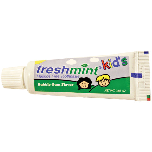 Kids Fluoride Free Toothpaste, Bubblegum Flavor, 0.85 oz, 36/bx, 4 bx/cs