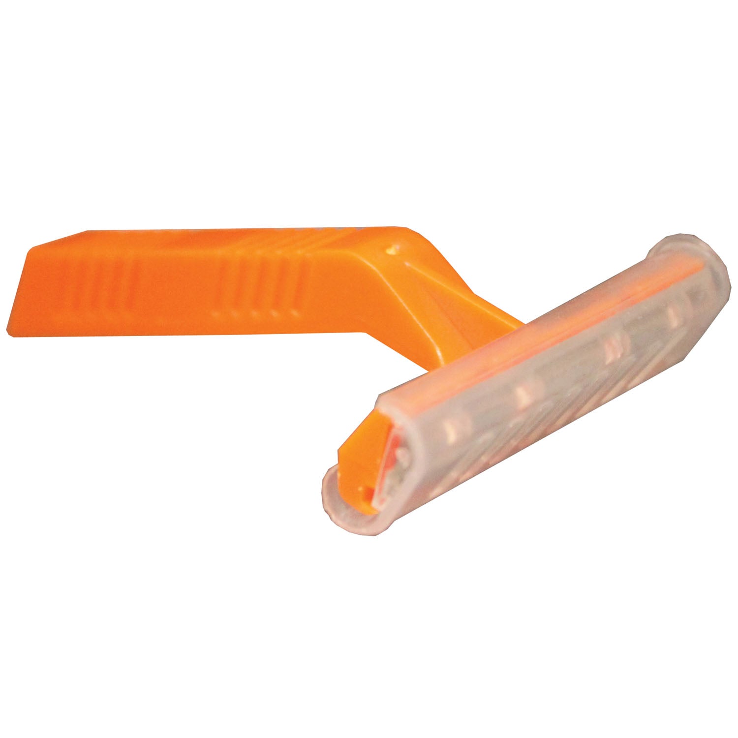 Razor, Single Blade, Short Handle, Orange with Clear Cover, 2.625"L, 100/bx, 10 bx/cs