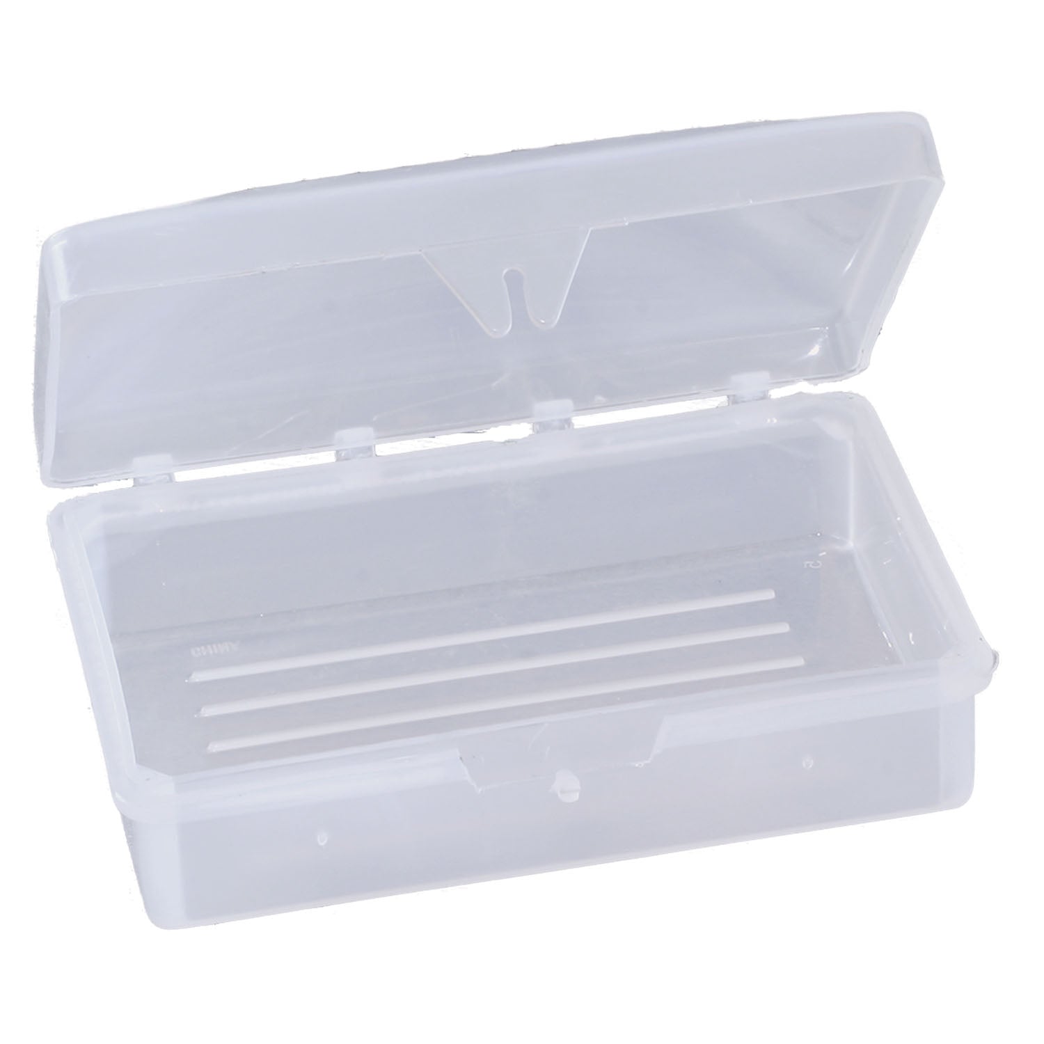 Clear Soap Dish, Hinged Lid, 100/cs