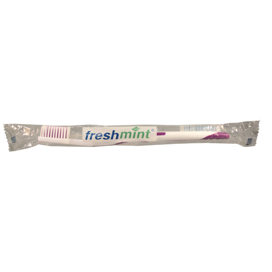 Rubber Grip Handle Toothbrush, Freshmint, Individually Wrapped, Assorted Colors, 144/bx, 6 bx/cs (Not Available for sale into Canada)