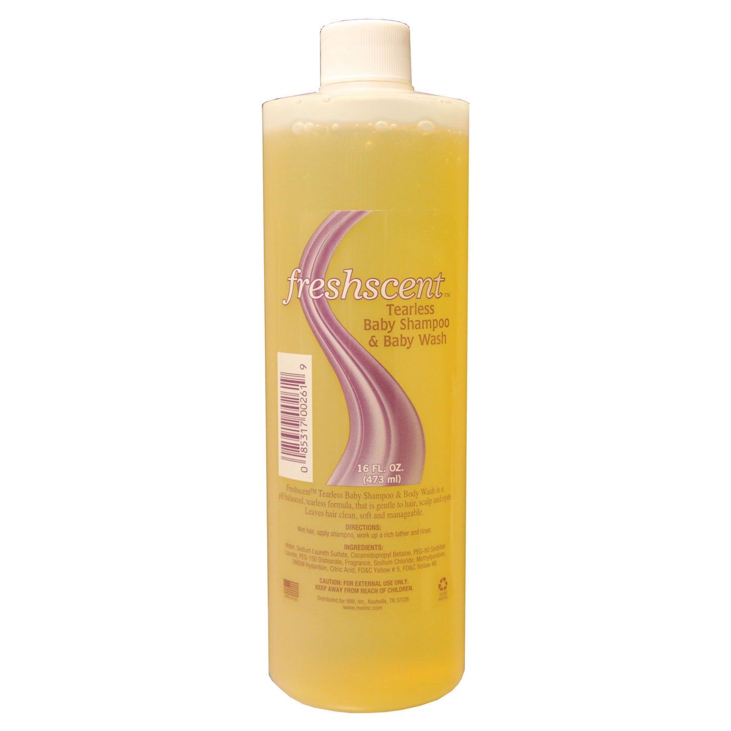 Tearless Baby Shampoo & Body Wash, 16 oz, 12/cs (144 cs/plt) (Made in USA) 