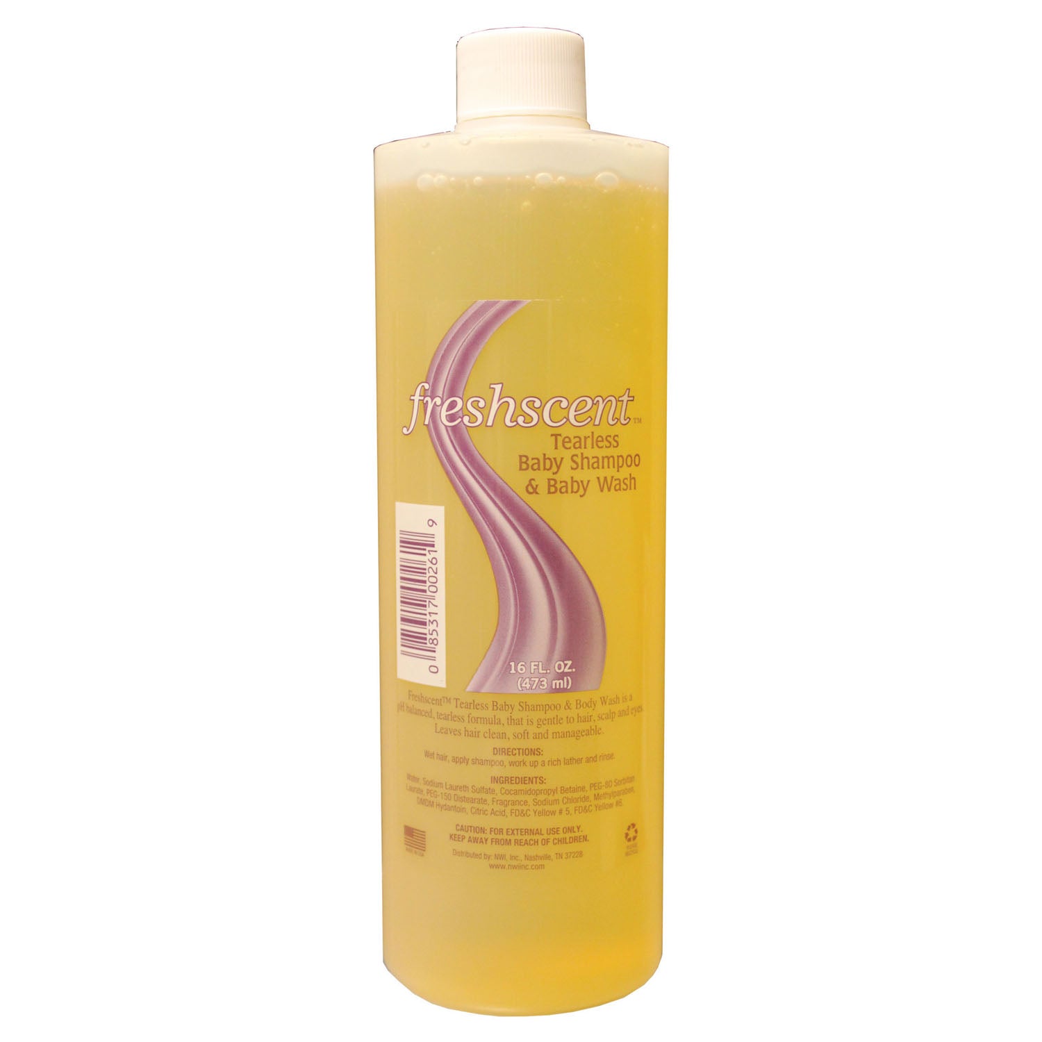 Tearless Baby Shampoo & Body Wash, 16 oz, 12/cs (144 cs/plt) (Made in USA) 