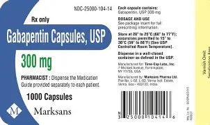 Gabapentin Capsules 300mg 1000/Bt (02-80084)