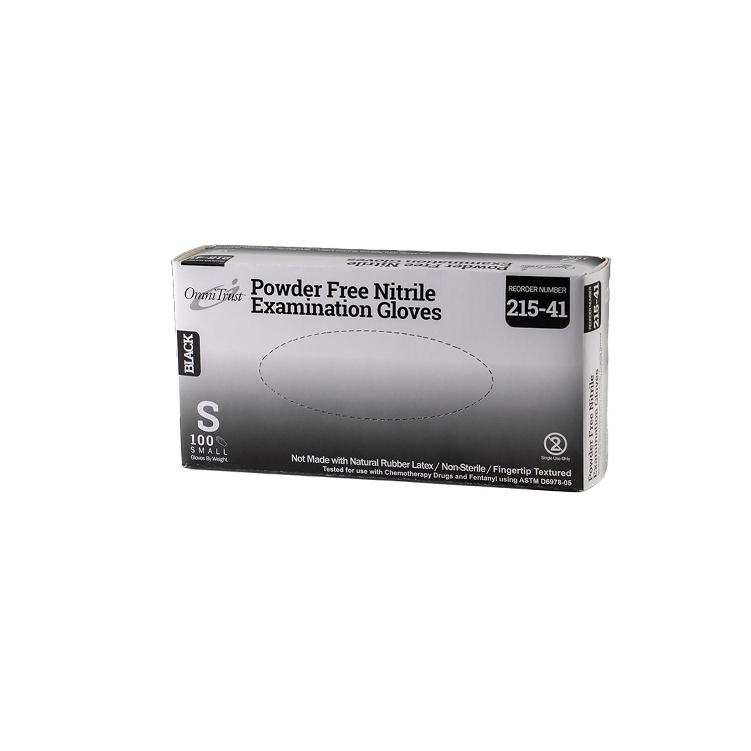 Exam Glove, Nitrile, 5.0g, Small, Power Free (PF), Black, 100/bx, 10bx/cs (See additional pricing for drop ship orders less than 1,000 cs)