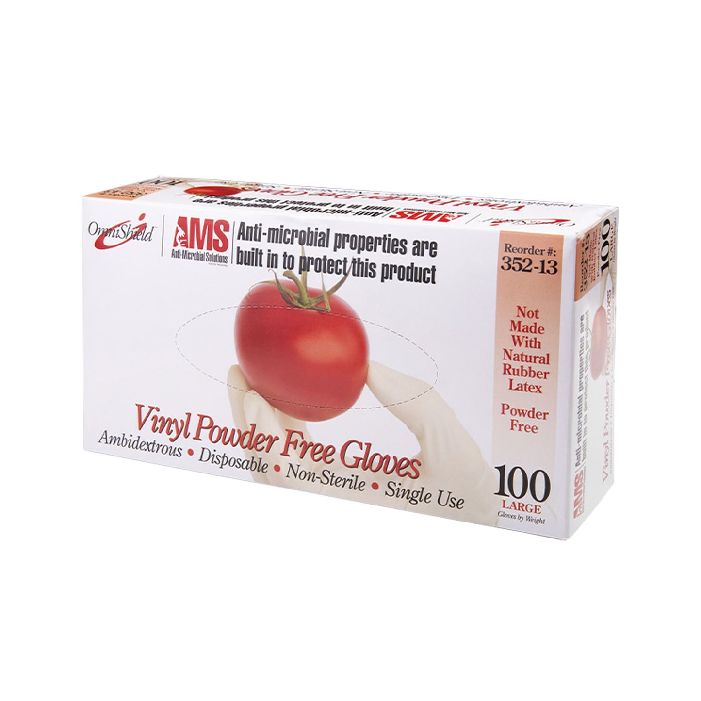 Vinyl Multi-Purpose Glove, Antimicrobial, Large, Clear, Powder Free (PF), 100/bx, 10 bx/cs (DROP SHIP ONLY) (Please see the Vendor Information Page for freight information)