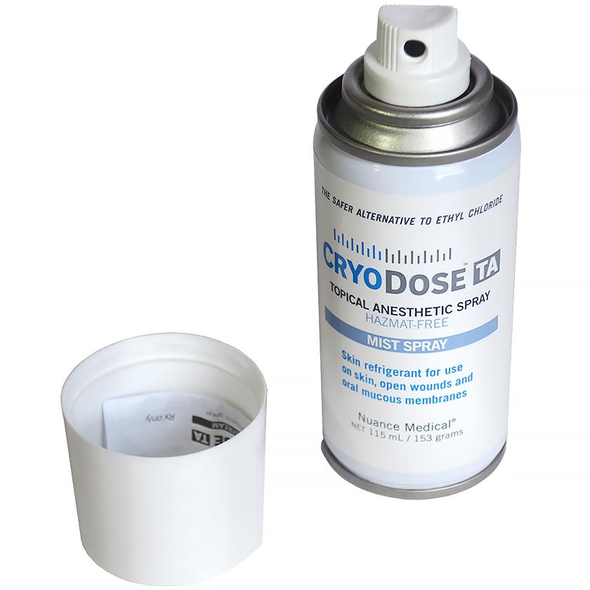 CryoDose TA Topical Anesthetic, Mist, 115mL, 12/cs (US Only) (Item is considered HAZMAT and cannot ship via Air or to AK, GU, HI, MP, PR, VI)