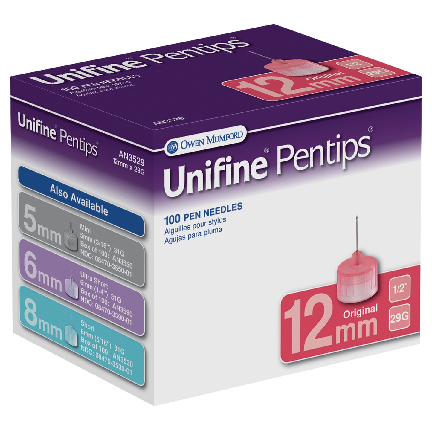 Original Pen Needle, 12mm, 29G, 100/bx (US & Canada Only)