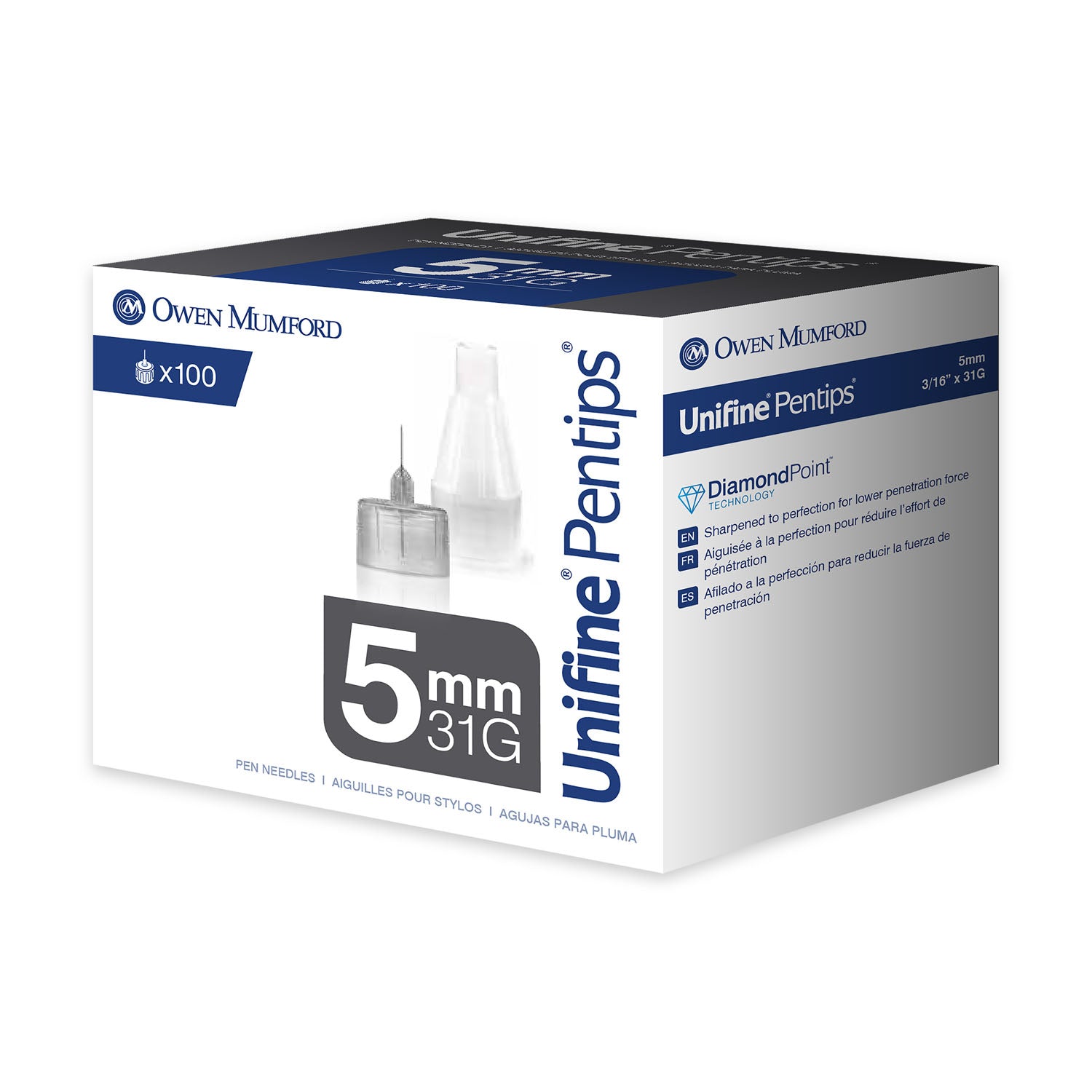 Pen Needle, 5mm, 100/bx (US & Canada Only)