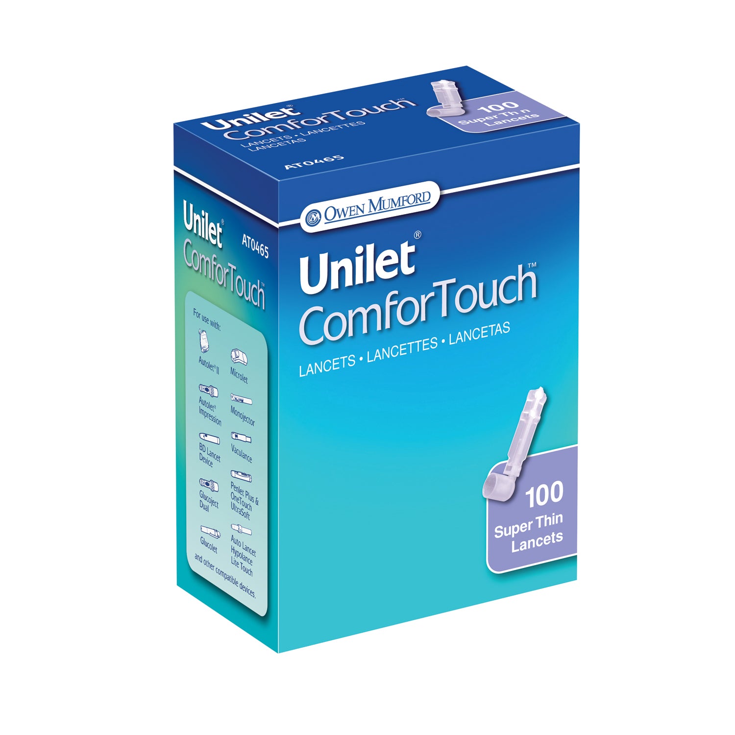 Unilet ComforTouch Lancet, Ultra Thin, 30G, Purple, 100/bx (US & Canada Only)