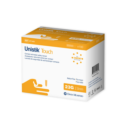 Safety Lancet, Medium Flow, 23G x 2.0mm, 100/bx (US & Canada Only)