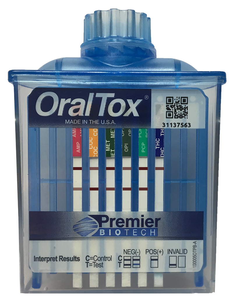 OralTox Drugs of Abuse Test, 5-Panel: COC (Cocaine), MET (Methamphetamine), OPI (Opiates), OXY (Oxycodone), THC (Marijuana), 25/bx (US Only)