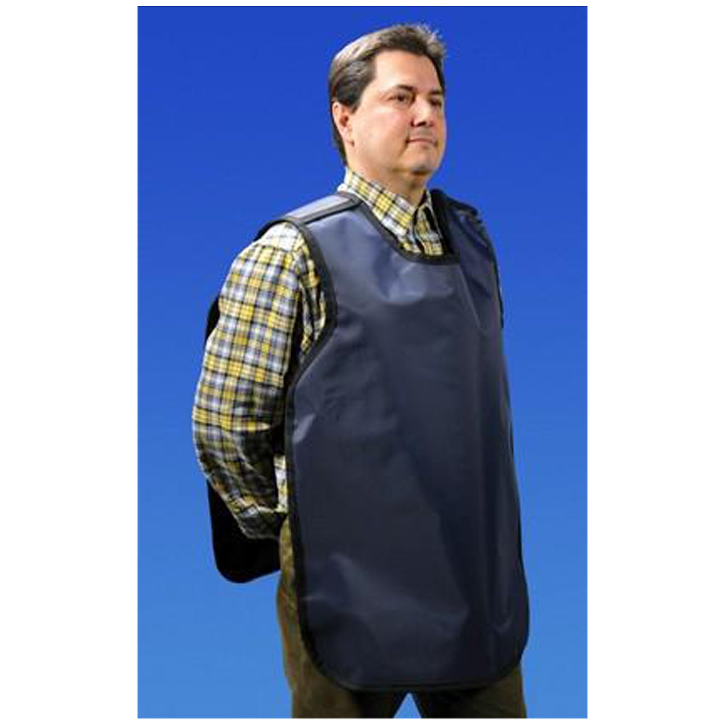 X-Ray Apron, Adult w/out Collar, Lead-lined, .3MM Thickness. 22-_ x 26-_, Blue (US SALES ONLY)