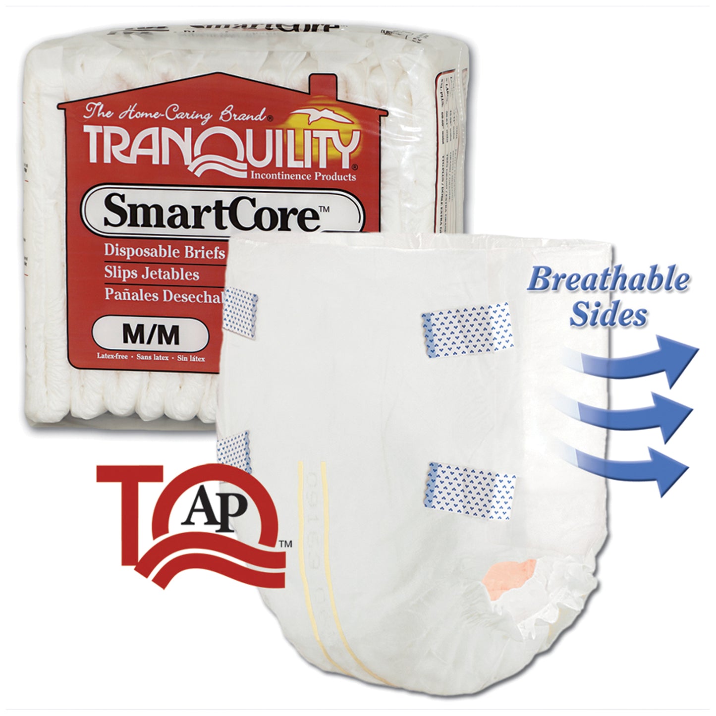 Brief, Medium Adult, 32"-44", 24.0 fl oz Capacity, 12/pk, 8 pk/cs (US Only)