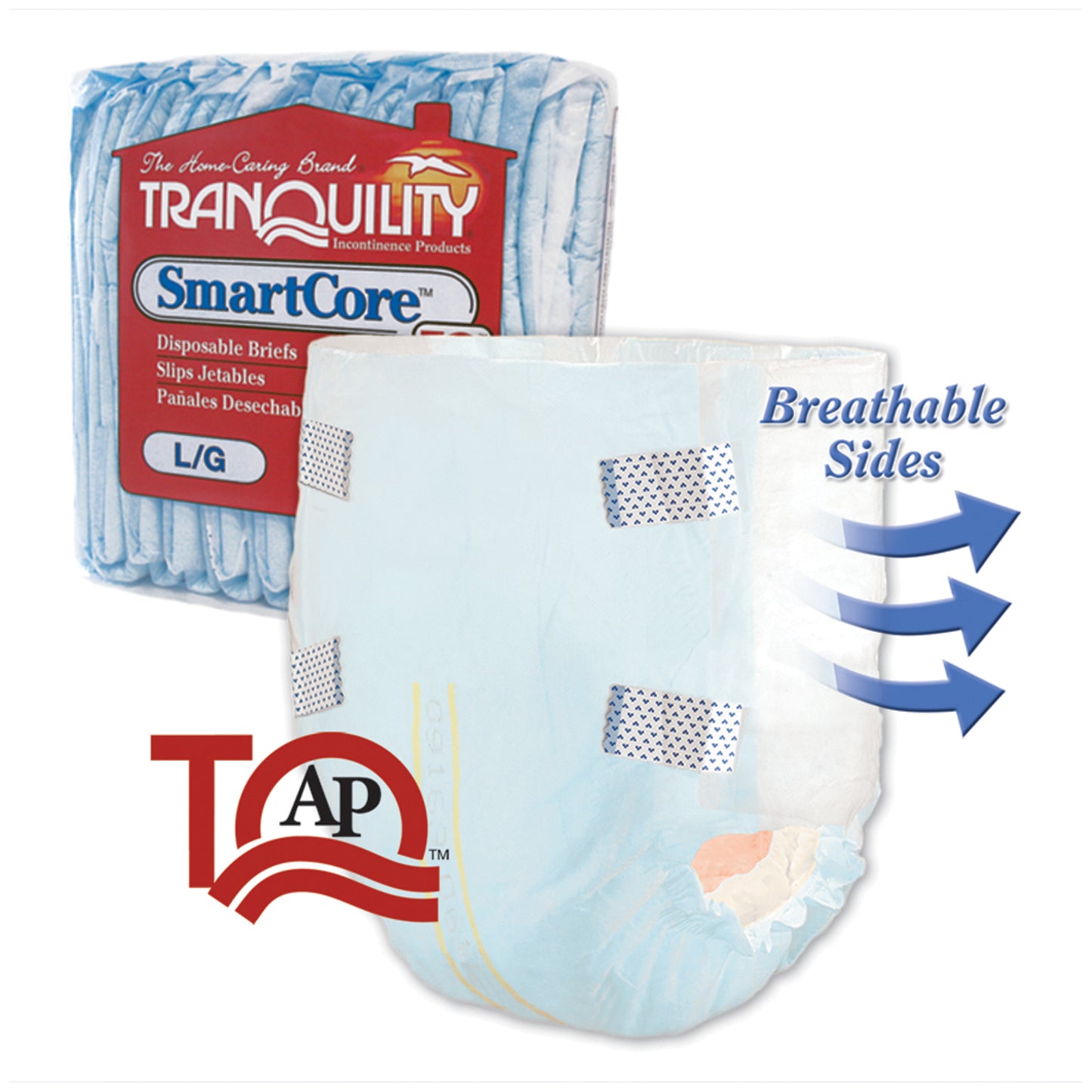 Brief, Large Adult, 45"-58", 27.0 fl oz Capacity, 12/pk, 8 pk/cs (24 cs/plt) (US Only)