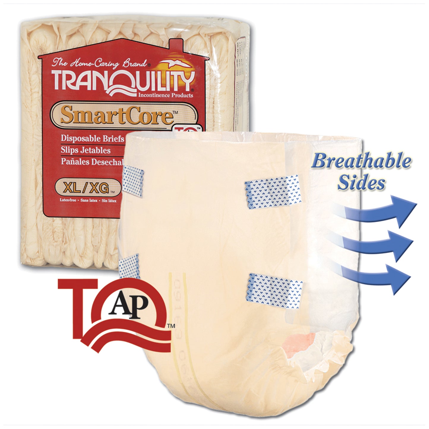Brief, X-Large Adult, 56"-64", 29.0 fl oz Capacity, 12/pk, 6 pk/cs (US Only)