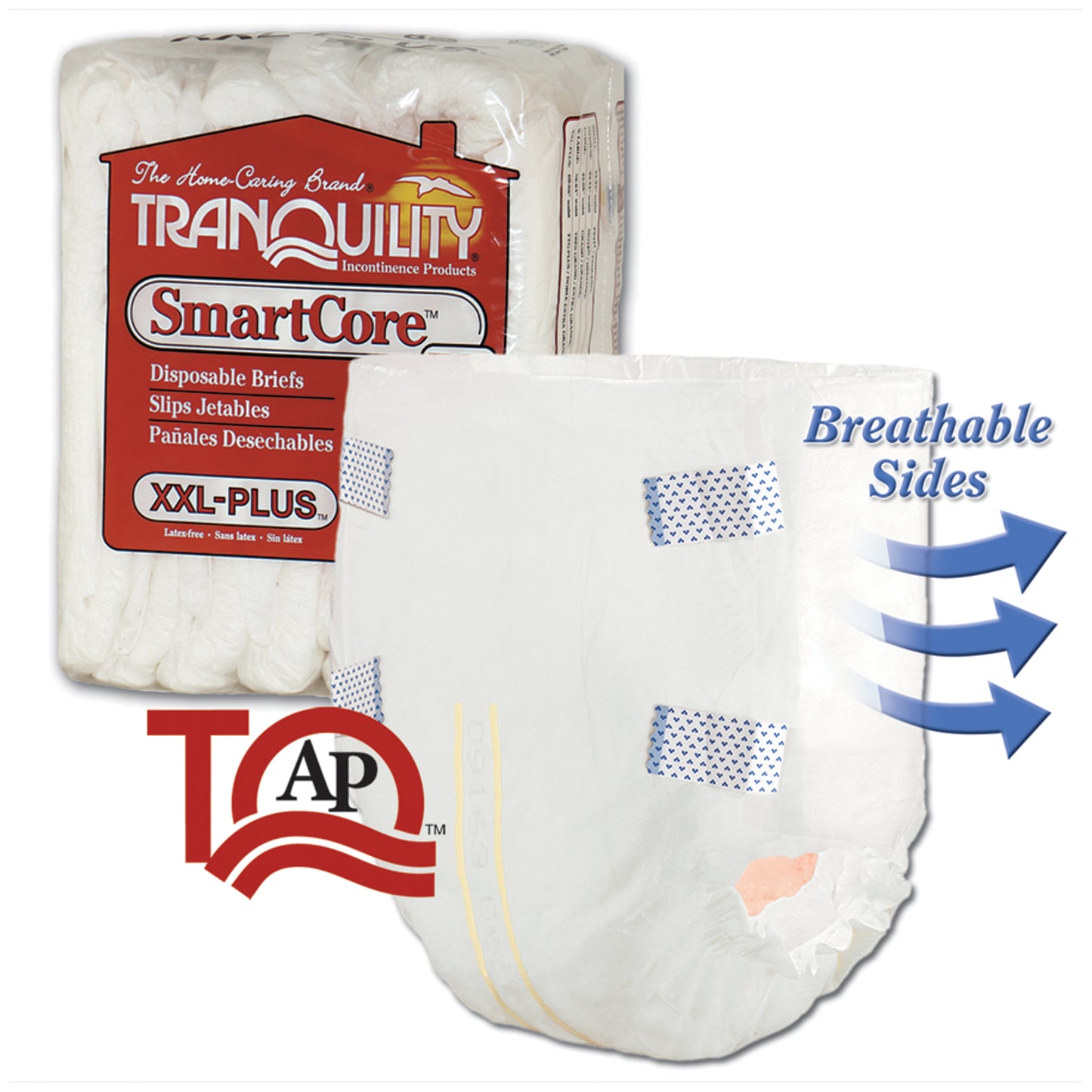 Brief, XXL-Plus Adult, 60"-80", 29.0 fl oz Capacity, 8/pk, 4 pk/cs (36 cs/plt) (US Only)