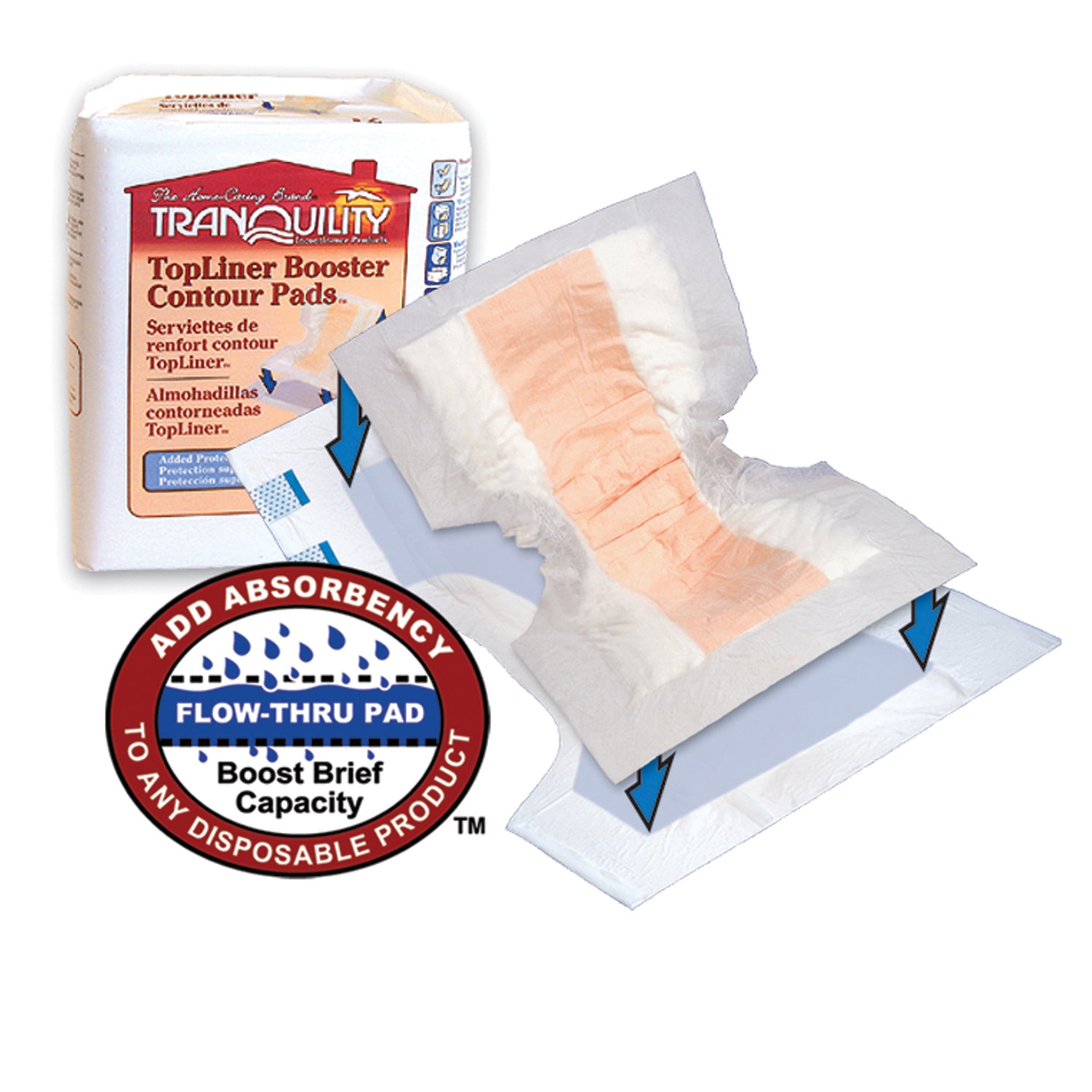 Booster Contour, 21_" x 13_", 13.6 fl oz Capacity, 12/pk, 10 pk/cs (28 cs/plt) (US Only)