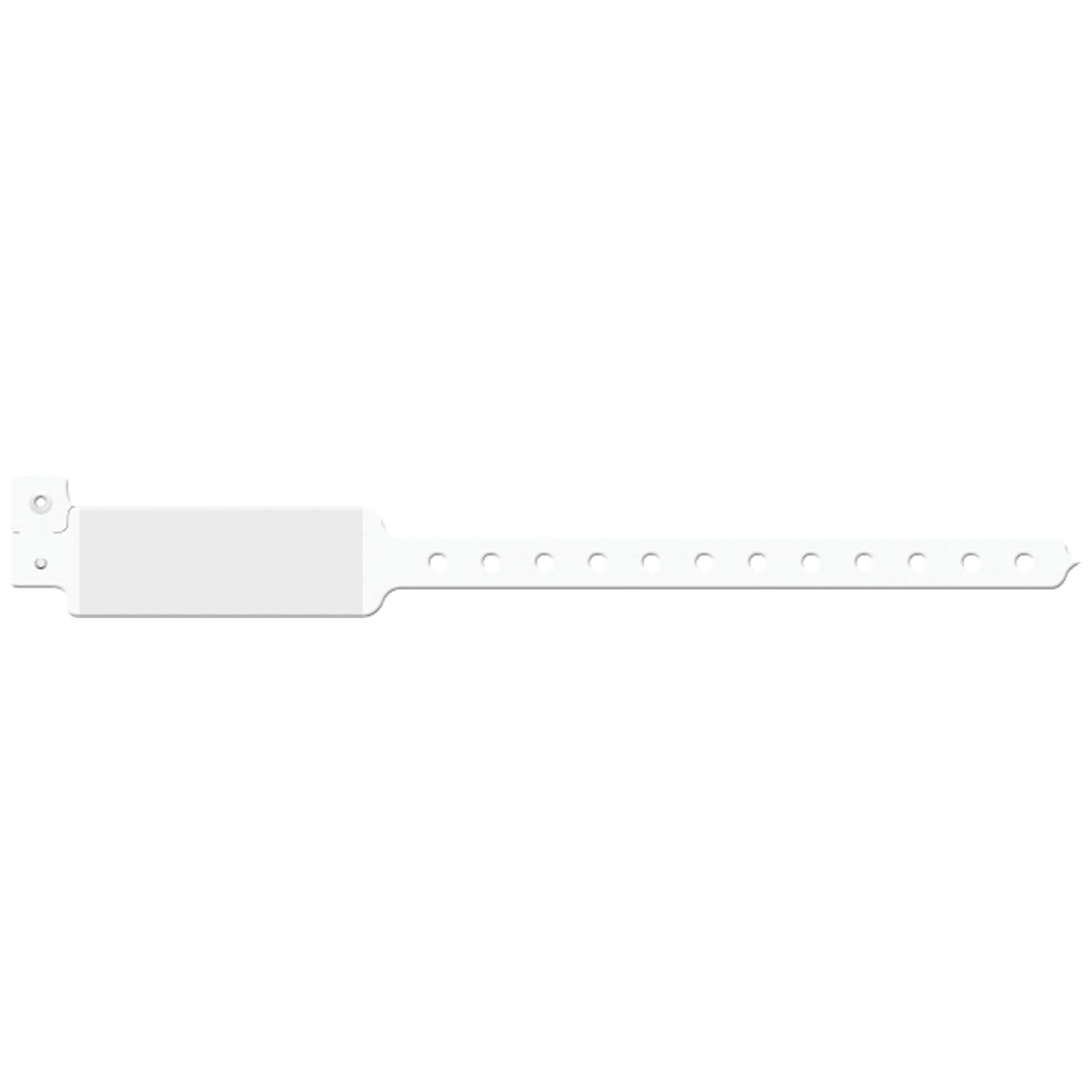Wristband, Adult/ Pediatric, Imprinter Vinyl, White, 500/bx